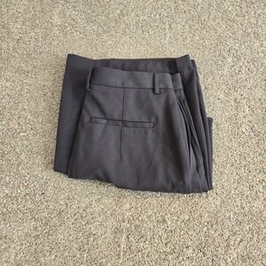 Zara Women's High Waist Wide Leg Crop ‎ Pants Black Size US 32 New